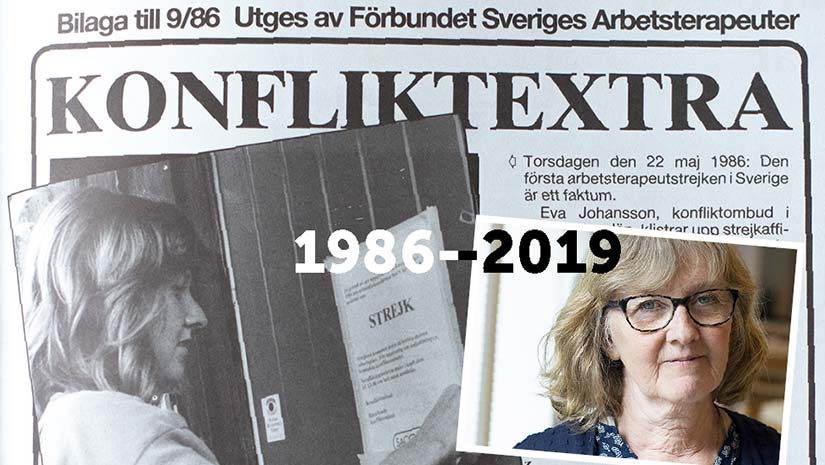 Ett tidningsurklipp av en strejkbilaga från 1986.