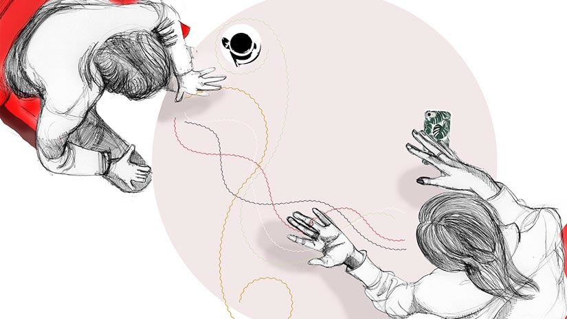 Illustration av kreativ övning